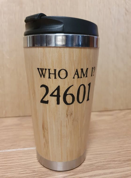 Les Miserables Travel Mug: Laser Engraved Bamboo & Stainless Steel