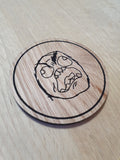 Laser cut wooden coaster. Meme Rage face FFFFFUUUUUU - Unique Gift lasercut