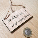 Lasercut wooden Christmas tree decoration. Hobbit No Admittance except on Party Business - Unique Gift
