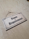 Lasercut wooden sign. Room of Requirement - Unique Gift