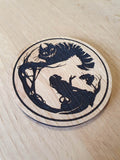 Laser cut wooden coaster. Alice Cheshire Cat - Unique Gift lasercut