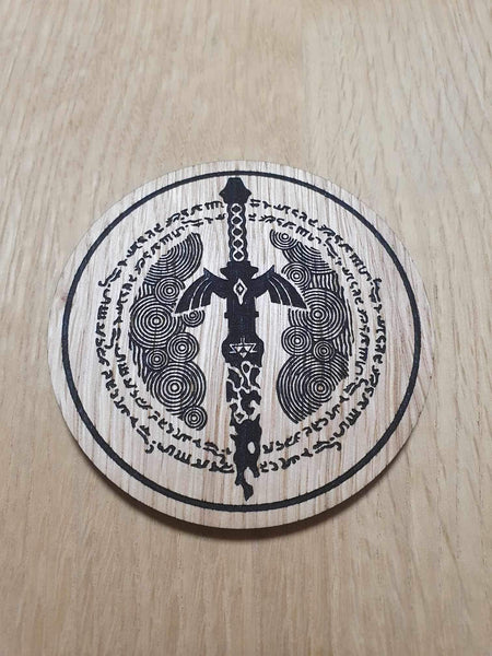 Laser cut wooden coaster. Legend Link Design - Unique Gift lasercut