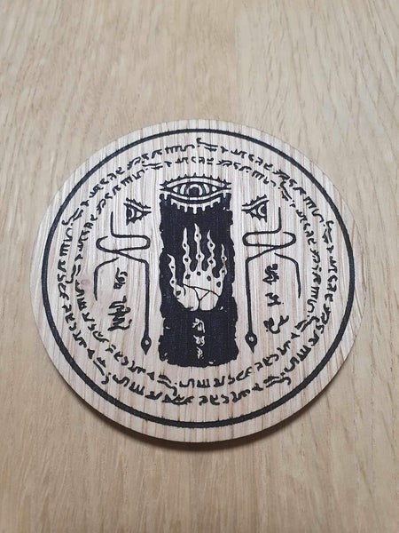 Laser cut wooden coaster. Legend Link Totk Design - Unique Gift lasercut