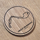 Laser Cut Monaco F1 Track Wooden Coaster: Formula One Gift