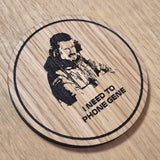 Laser cut wooden coaster. Guenther Steiner HASS - Unique Gift lasercut