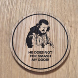 Laser cut wooden coaster. Guenther Steiner HASS - Unique Gift lasercut