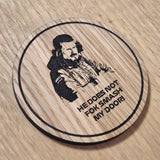 Laser cut wooden coaster. Guenther Steiner HASS - Unique Gift lasercut