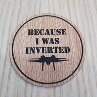 Laser cut wooden coaster personalised. Inverted Quote