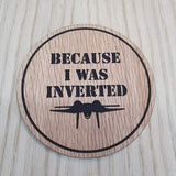 Laser cut wooden coaster personalised. Inverted Quote