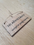 Lasercut wooden sign personalised  LOTR Party Business , 13cm x 6.5 cm