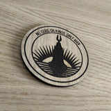 Laser cut wooden coaster personalised. No Gods and Kings Lighthouse