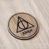 Laser cut wooden coaster personalised. Always