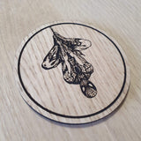 Laser cut wooden coaster personalised. Spidey