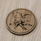 Laser cut wooden coaster personalised. LOTR lonely mountain