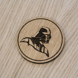 Laser cut wooden coaster personalised. Dark Lord