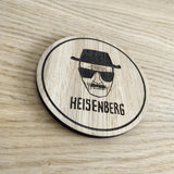 Laser cut wooden coaster personalised. the one who knocks