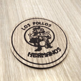 Laser cut wooden coaster personalised. Los Pollos Hermanos
