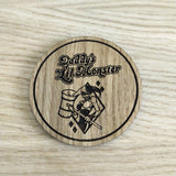 Laser cut wooden coaster personalised. little monster