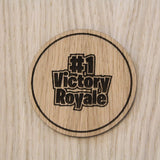Laser cut wooden coaster personalised. Victory Royale
