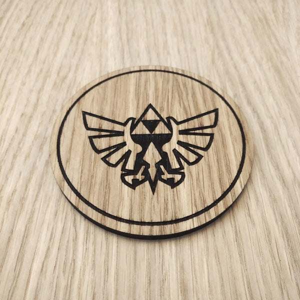 Laser cut wooden coaster personalised. Legend Design