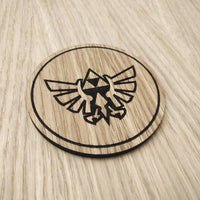 Laser cut wooden coaster personalised. Legend Design