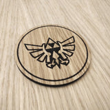 Laser cut wooden coaster personalised. Legend Design