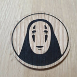 Laser cut wooden coaster personalised. no face