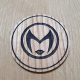 Laser cut wooden coaster personalised. Scarlet Witch Mask