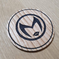 Laser cut wooden coaster personalised. Scarlet Witch Mask