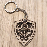 Lasercut wooden keyring keychain. Link hyrule Shield
