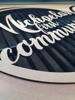 Lasercut wooden sign - Personalised First Communion
