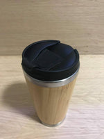 Lasercut Travel Mug personalised - S-Steel with 100% Bamboo exterior -  I Drink and I Know Things