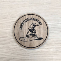 Laser cut wooden coaster. Wizard school Sorting hat  - Unique Gift lasercut