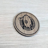 Laser cut wooden coaster. Portal Turret  - Unique Gift lasercut