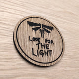 Laser cut wooden coaster. TLOU2 Fireflies Look for the Light last of Us - Unique Gift lasercut