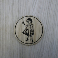 Laser cut wooden coaster. Bioshock Little Sister  - Unique Gift lasercut