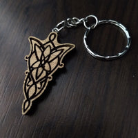 Lasercut wooden keyring keychain. Lord of the Rings LOTR Arwen Evenstar  - Unique Gift