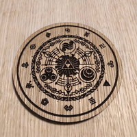 Laser cut wooden coaster. Zelda Legend Link Design  - Unique Gift lasercut