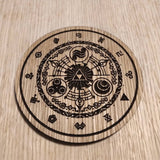 Laser cut wooden coaster. Zelda Legend Link Design  - Unique Gift lasercut