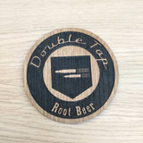 Laser cut wooden coaster. COD duty call Double Tap root beer  - Unique Gift lasercut