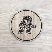 Laser cut wooden coaster. streetfighter brazil Blanka  - Unique Gift lasercut