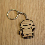 Lasercut wooden keyring keychain. Big Hero healthcare assistant  - Unique Gift