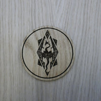 Laser cut wooden coaster. Skyrim Celtic Design  - Unique Gift lasercut