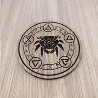 Laser cut wooden coaster. Witcher   - Unique Gift lasercut