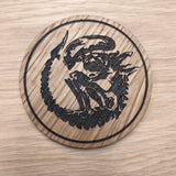 Laser cut wooden coaster. Alien Xenomorph - Unique Gift lasercut