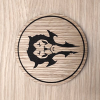 Laser cut wooden coaster. WOW World of Warcraft Horde Alliance  - Unique Gift lasercut