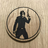 Laser cut wooden coaster. Star Wars Jedi Rebel Luke Skywalker - Unique Gift lasercut