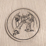 Laser cut wooden coaster. Transformers Unicron planet devourer   - Unique Gift lasercut