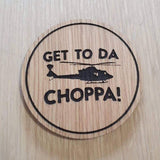 Laser cut wooden coaster. Predator Dutch chopper quote  - Unique Gift lasercut