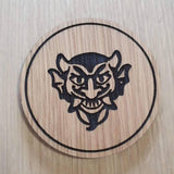 Laser cut wooden coaster. Bioshock vigor devil&#39;s kiss - Unique Gift lasercut